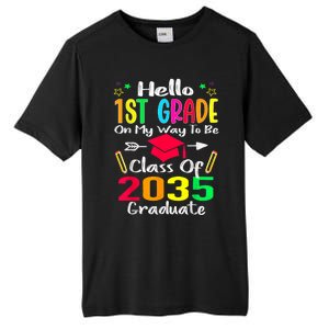 Hello 1st Grade Back To School Class Of 2035 Grow With Me Tall Fusion ChromaSoft Performance T-Shirt