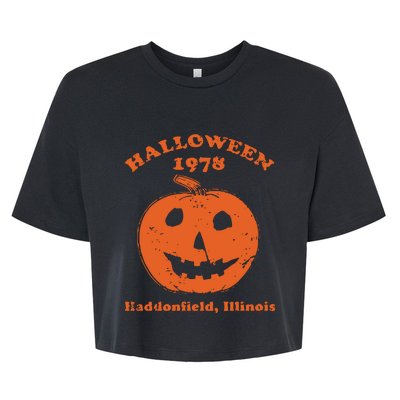 Halloween 1978 Haddonfield Illinois Class Of 1978 Bella+Canvas Jersey Crop Tee