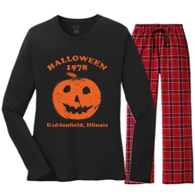 Halloween 1978 Haddonfield Illinois Class Of 1978 Women's Long Sleeve Flannel Pajama Set 