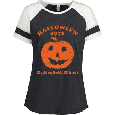 Halloween 1978 Haddonfield Illinois Class Of 1978 Enza Ladies Jersey Colorblock Tee