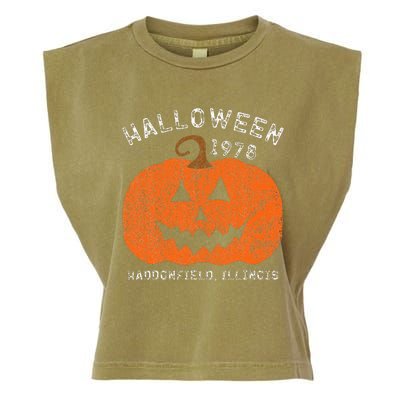 Halloween 1978 Holiday Spooky Scary Pumpkin Haddonfield Garment-Dyed Women's Muscle Tee