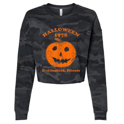 Halloween 1978 Holiday SpookyMyers Pumpkin Haddonfield Cropped Pullover Crew