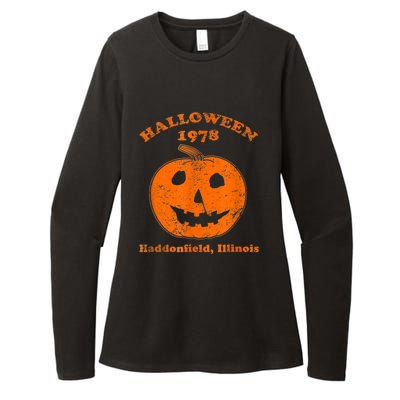 Halloween 1978 Holiday SpookyMyers Pumpkin Haddonfield Womens CVC Long Sleeve Shirt