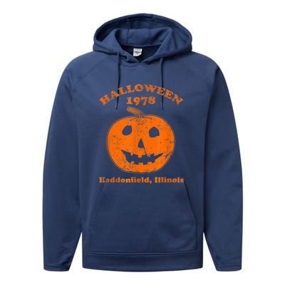 Halloween 1978 Holiday SpookyMyers Pumpkin Haddonfield Performance Fleece Hoodie