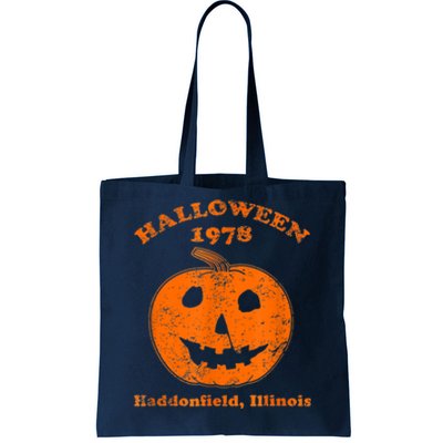 Halloween 1978 Holiday SpookyMyers Pumpkin Haddonfield Tote Bag