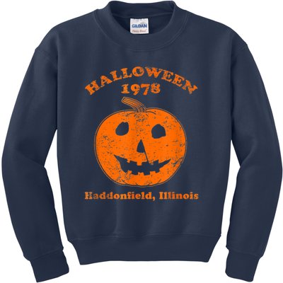 Halloween 1978 Holiday SpookyMyers Pumpkin Haddonfield Kids Sweatshirt