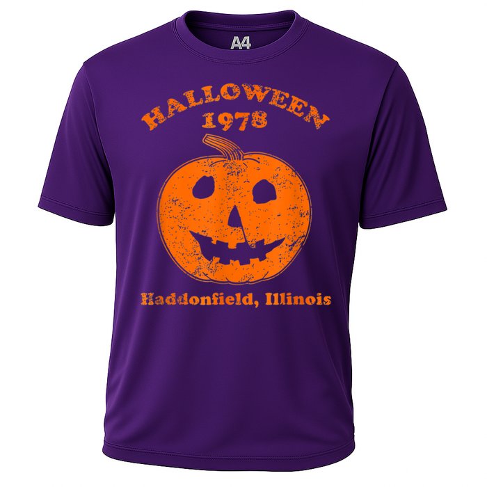 Halloween 1978 Holiday SpookyMyers Pumpkin Haddonfield Cooling Performance Crew T-Shirt