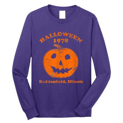 Halloween 1978 Holiday SpookyMyers Pumpkin Haddonfield Long Sleeve Shirt