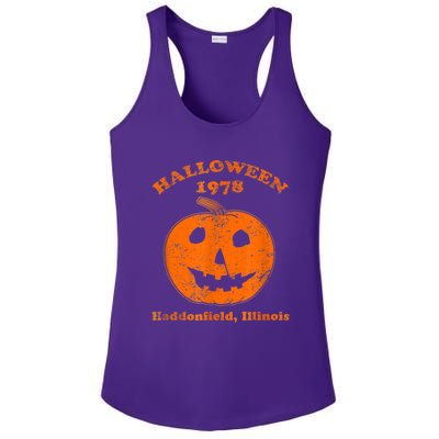 Halloween 1978 Holiday SpookyMyers Pumpkin Haddonfield Ladies PosiCharge Competitor Racerback Tank