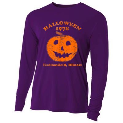 Halloween 1978 Holiday SpookyMyers Pumpkin Haddonfield Cooling Performance Long Sleeve Crew