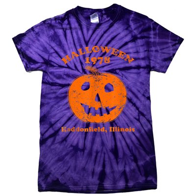 Halloween 1978 Holiday SpookyMyers Pumpkin Haddonfield Tie-Dye T-Shirt