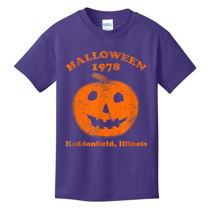 Halloween 1978 Holiday SpookyMyers Pumpkin Haddonfield Kids T-Shirt