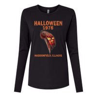 Halloween 1978 Holiday Spooky Gift Myers Pumpkin Haddonfield Womens Cotton Relaxed Long Sleeve T-Shirt