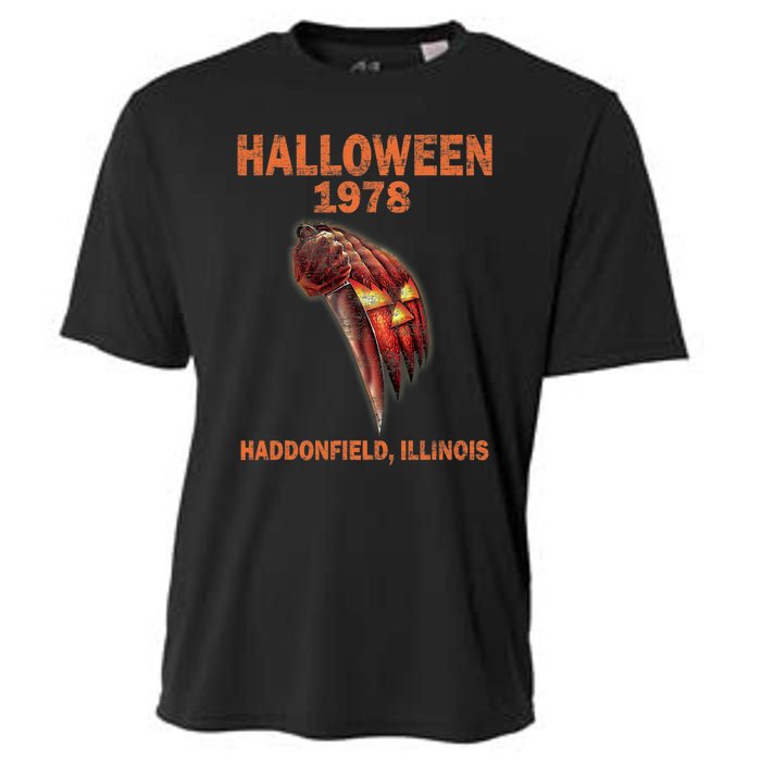 Halloween 1978 Holiday Spooky Gift Myers Pumpkin Haddonfield Cooling Performance Crew T-Shirt