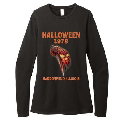 Halloween 1978 Holiday Spooky Gift Myers Pumpkin Haddonfield Womens CVC Long Sleeve Shirt