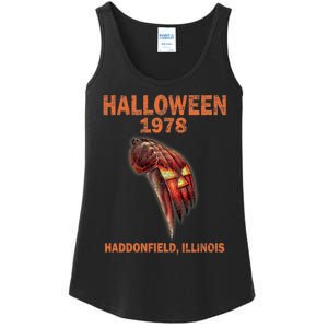 Halloween 1978 Holiday Spooky Gift Myers Pumpkin Haddonfield Ladies Essential Tank