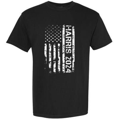 Harris 2024 American Flag Vintage Election President 2024 Garment-Dyed Heavyweight T-Shirt