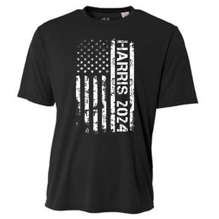 Harris 2024 American Flag Vintage Election President 2024 Cooling Performance Crew T-Shirt