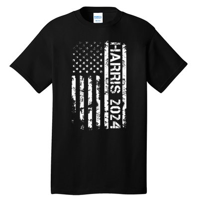 Harris 2024 American Flag Vintage Election President 2024 Tall T-Shirt