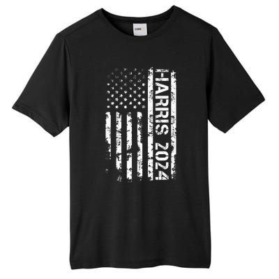 Harris 2024 American Flag Vintage Election President 2024 Tall Fusion ChromaSoft Performance T-Shirt