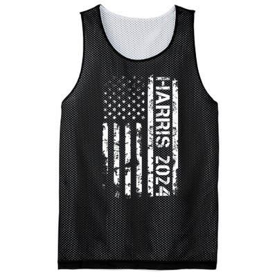 Harris 2024 American Flag Vintage Election President 2024 Mesh Reversible Basketball Jersey Tank