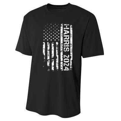 Harris 2024 American Flag Vintage Election President 2024 Performance Sprint T-Shirt