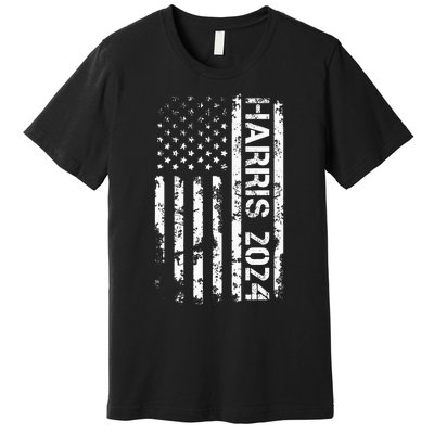 Harris 2024 American Flag Vintage Election President 2024 Premium T-Shirt