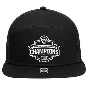 Houston 2024 Big 12 Basketball Conference Champs 7 Panel Mesh Trucker Snapback Hat