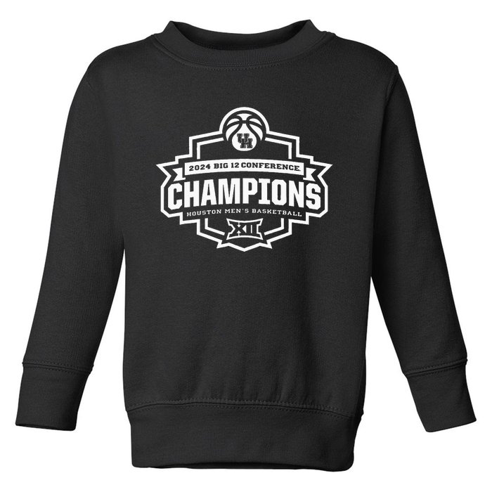 Houston 2024 Big 12 Basketball Conference Champs Toddler Sweatshirt