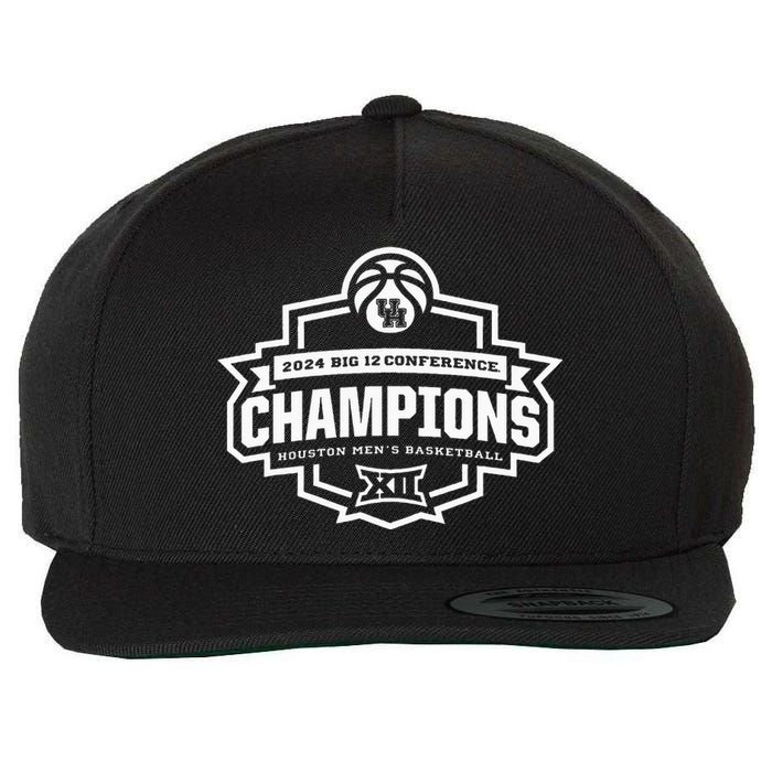 Houston 2024 Big 12 Basketball Conference Champs Wool Snapback Cap