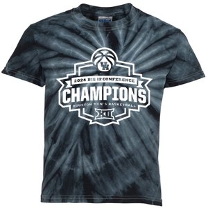 Houston 2024 Big 12 Basketball Conference Champs Red Kids Tie-Dye T-Shirt