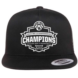 Houston 2024 Big 12 Basketball Conference Champs Flat Bill Trucker Hat