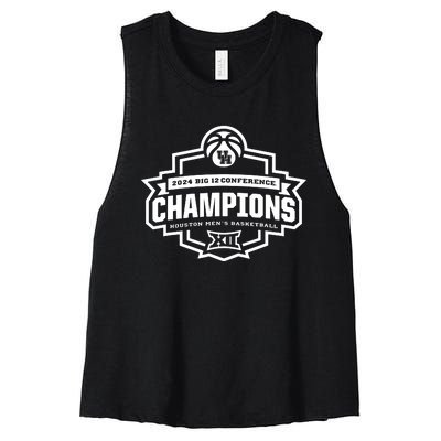 Houston 2024 Big 12 Basketball Conference Champs Women's Racerback Cropped Tank