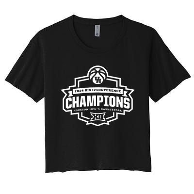 Houston 2024 Big 12 Basketball Conference Champs Women's Crop Top Tee