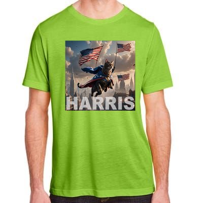 Harris 2024 Childless Cat Funny Usa Election Adult ChromaSoft Performance T-Shirt