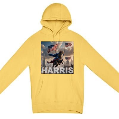 Harris 2024 Childless Cat Funny Usa Election Premium Pullover Hoodie