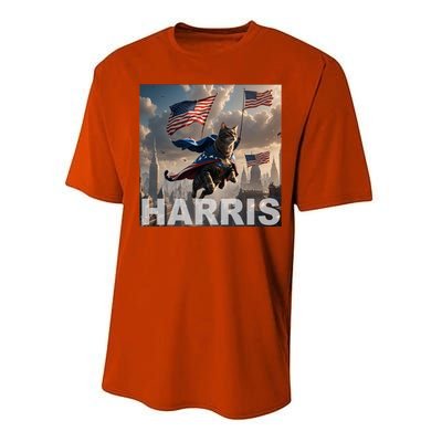 Harris 2024 Childless Cat Funny Usa Election Performance Sprint T-Shirt