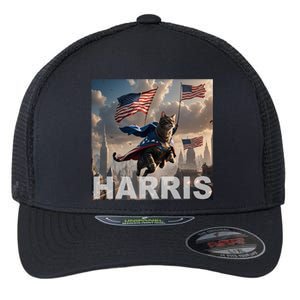 Harris 2024 Childless Cat Funny Usa Election Flexfit Unipanel Trucker Cap