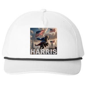 Harris 2024 Childless Cat Funny Usa Election Snapback Five-Panel Rope Hat