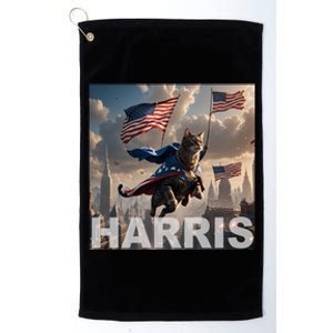 Harris 2024 Childless Cat Funny Usa Election Platinum Collection Golf Towel