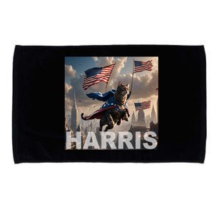 Harris 2024 Childless Cat Funny Usa Election Microfiber Hand Towel