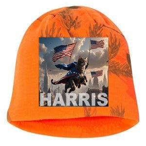 Harris 2024 Childless Cat Funny Usa Election Kati - Camo Knit Beanie