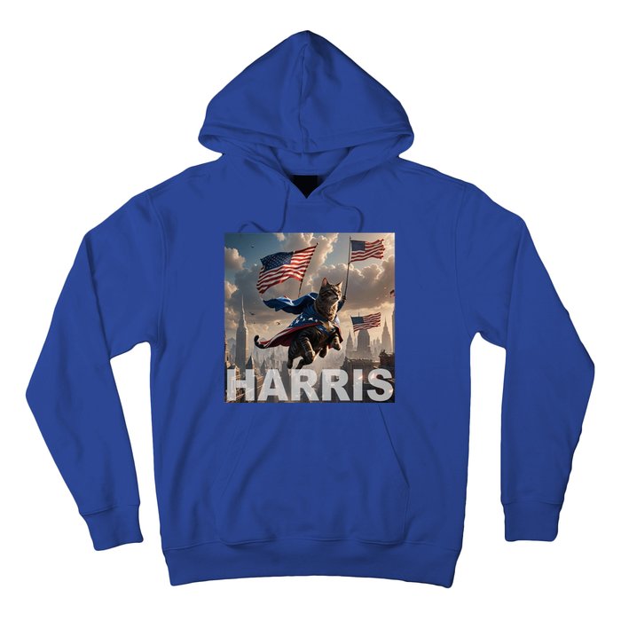 Harris 2024 Childless Cat Funny Usa Election Hoodie