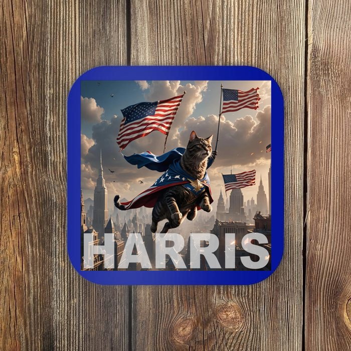 Harris 2024 Childless Cat Funny Usa Election Coaster