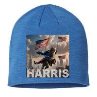 Harris 2024 Childless Cat Funny Usa Election Sustainable Beanie