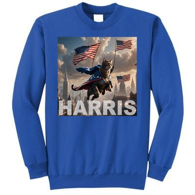 Harris 2024 Childless Cat Funny Usa Election Tall Sweatshirt