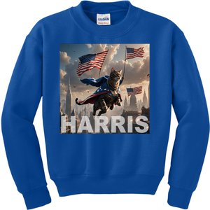 Harris 2024 Childless Cat Funny Usa Election Kids Sweatshirt