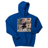 Harris 2024 Childless Cat Funny Usa Election Kids Hoodie