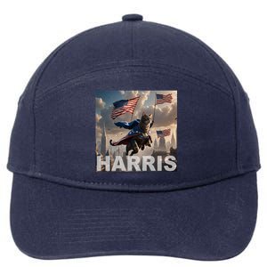 Harris 2024 Childless Cat Funny Usa Election 7-Panel Snapback Hat