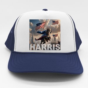 Harris 2024 Childless Cat Funny Usa Election Trucker Hat